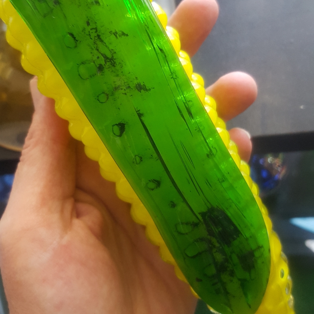 Vintage 4 Murano-Style Glass Art Veggies 🍆🌽 - Picture 8 of 10